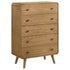 Robyn 5-drawer Bedroom Chest of Drawers Light Ash - 225095