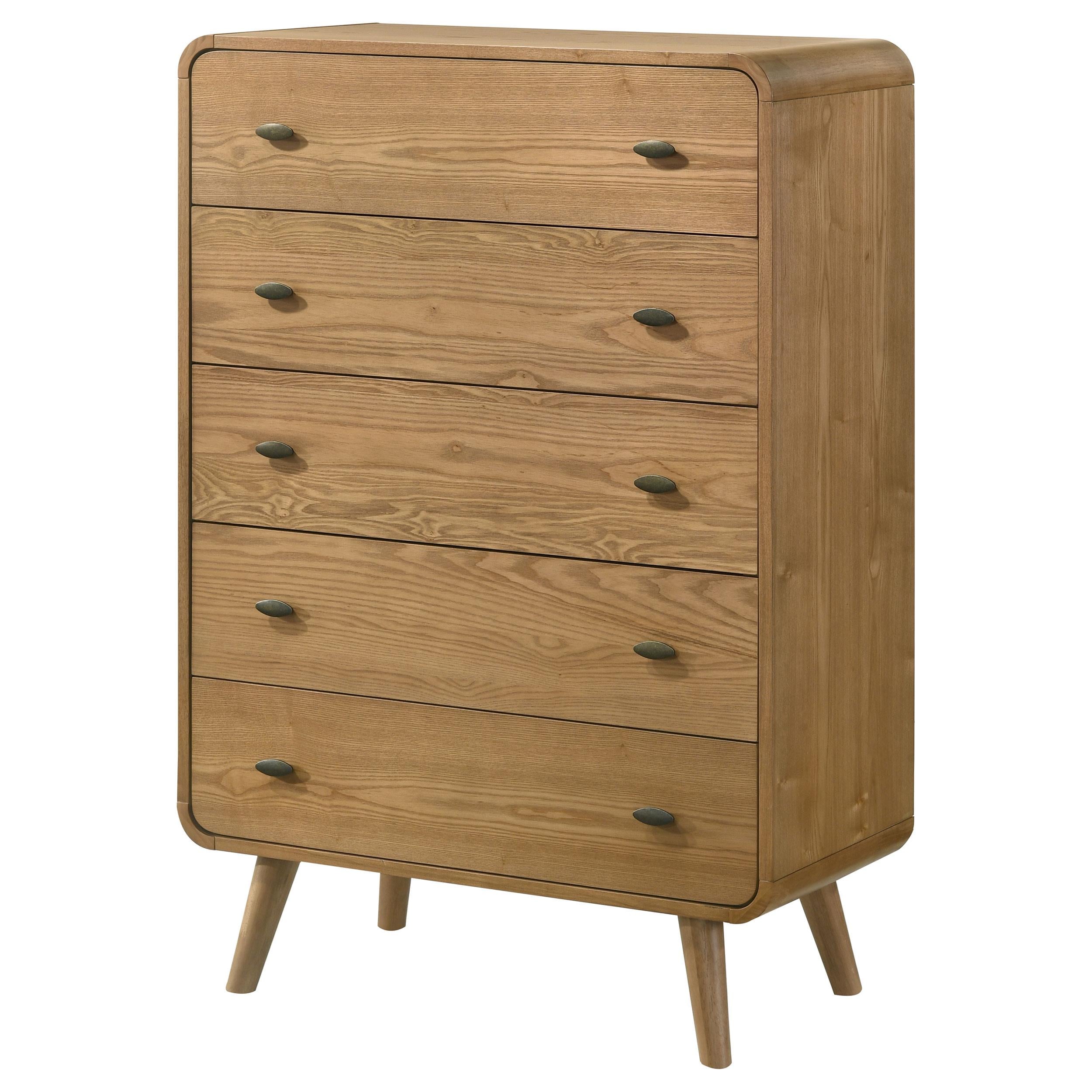 Robyn 5-drawer Bedroom Chest of Drawers Light Ash - 225095