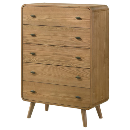 Robyn 5-drawer Bedroom Chest of Drawers Light Ash - 225095