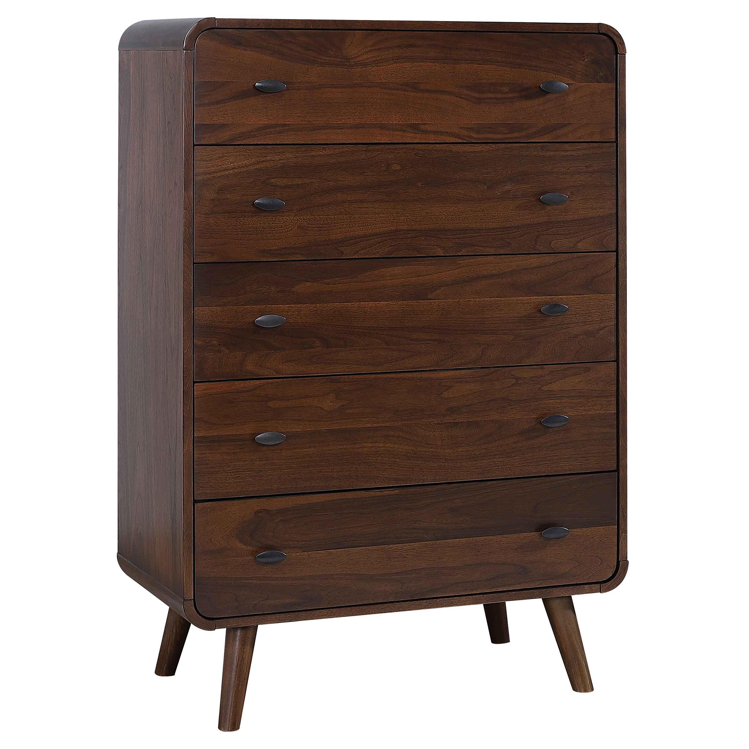Robyn 5-piece Twin Bedroom Set Dark Walnut - 205131T-S5