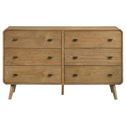 Robyn 6-drawer Dresser with Mirror Light Ash - 225093