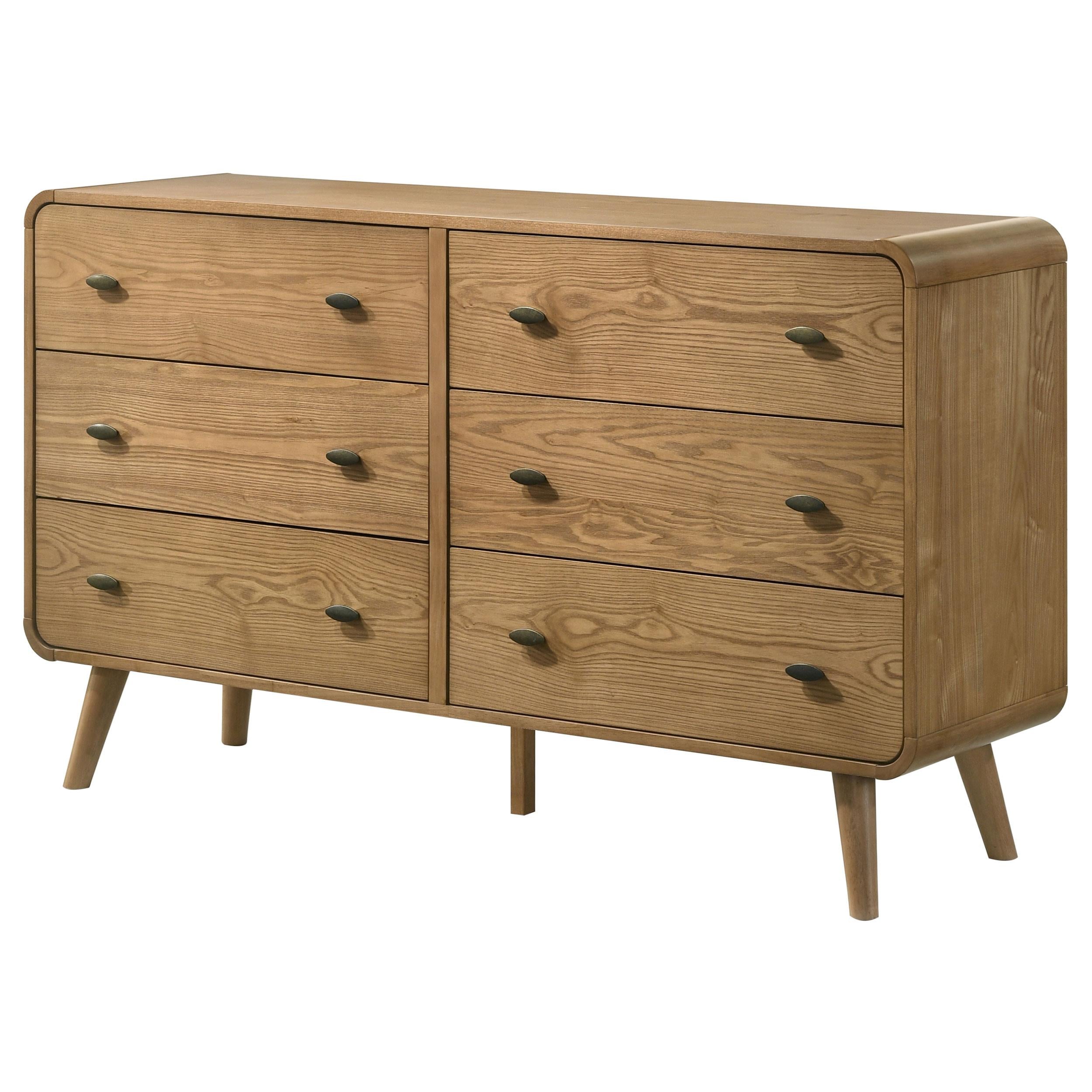 Robyn 6-drawer Dresser with Mirror Light Ash - 225093