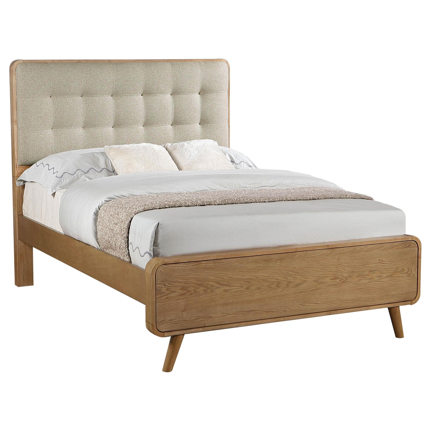 Robyn Wood Full Platform Bed Light Ash - 225091F