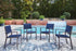 Rocky Creek Blue/Gray Outdoor Sling Arm Chair (Set of 4) - PCP326-601A