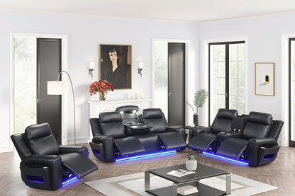 Rolls Royce Black Power Reclining Set - Rolls Royce Black 3PC Set