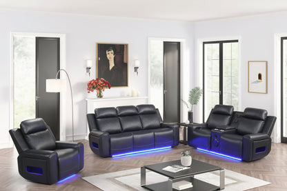 Rolls Royce Black Power Reclining Set - Rolls Royce Black 3PC Set