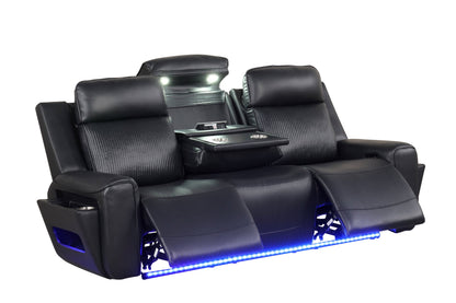 Rolls Royce Black Power Reclining Set - Rolls Royce Black 3PC Set