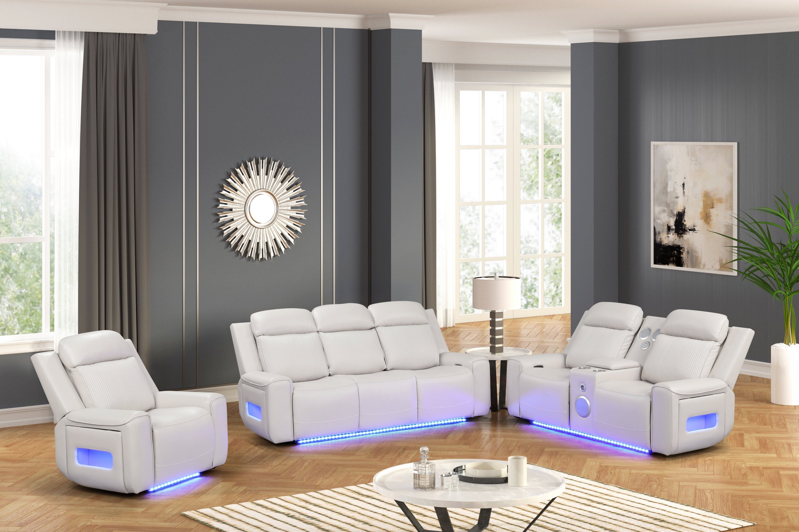 Rolls Royce Sand Power Reclining Set - Rolls Royce Sand 3PC Set