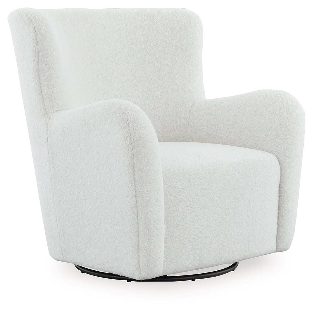 Rowenburg Cream Swivel Glider Accent Chair - A3000797