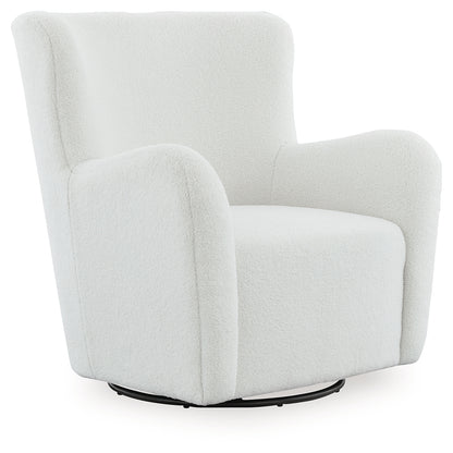 Rowenburg Cream Swivel Glider Accent Chair - A3000797
