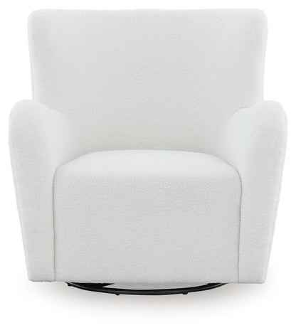 Rowenburg Cream Swivel Glider Accent Chair - A3000797