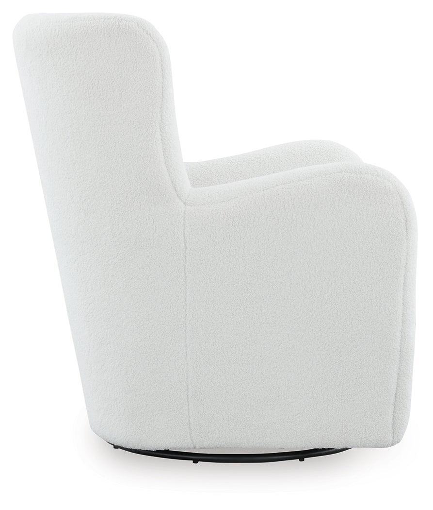 Rowenburg Cream Swivel Glider Accent Chair - A3000797