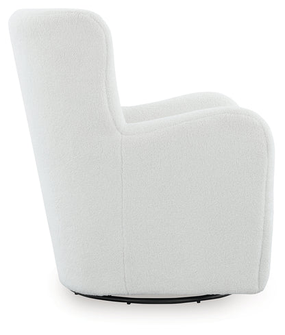 Rowenburg Cream Swivel Glider Accent Chair - A3000797