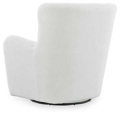 Rowenburg Cream Swivel Glider Accent Chair - A3000797