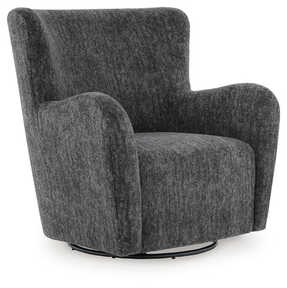 Rowenburg Heather Charcoal Swivel Glider Accent Chair - A3000796