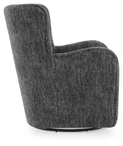 Rowenburg Heather Charcoal Swivel Glider Accent Chair - A3000796