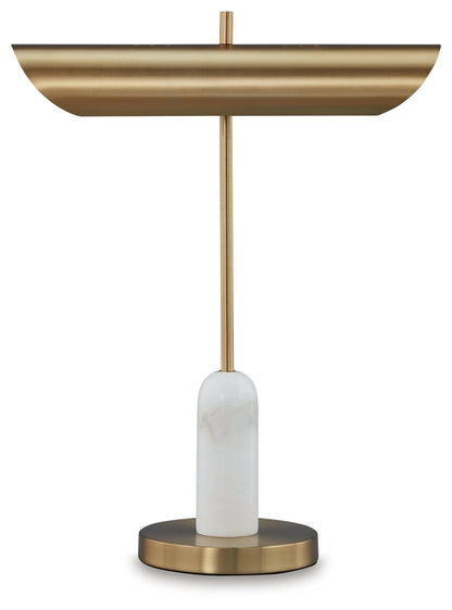 Rowleigh Gold Finish/White Desk Lamp - L734392