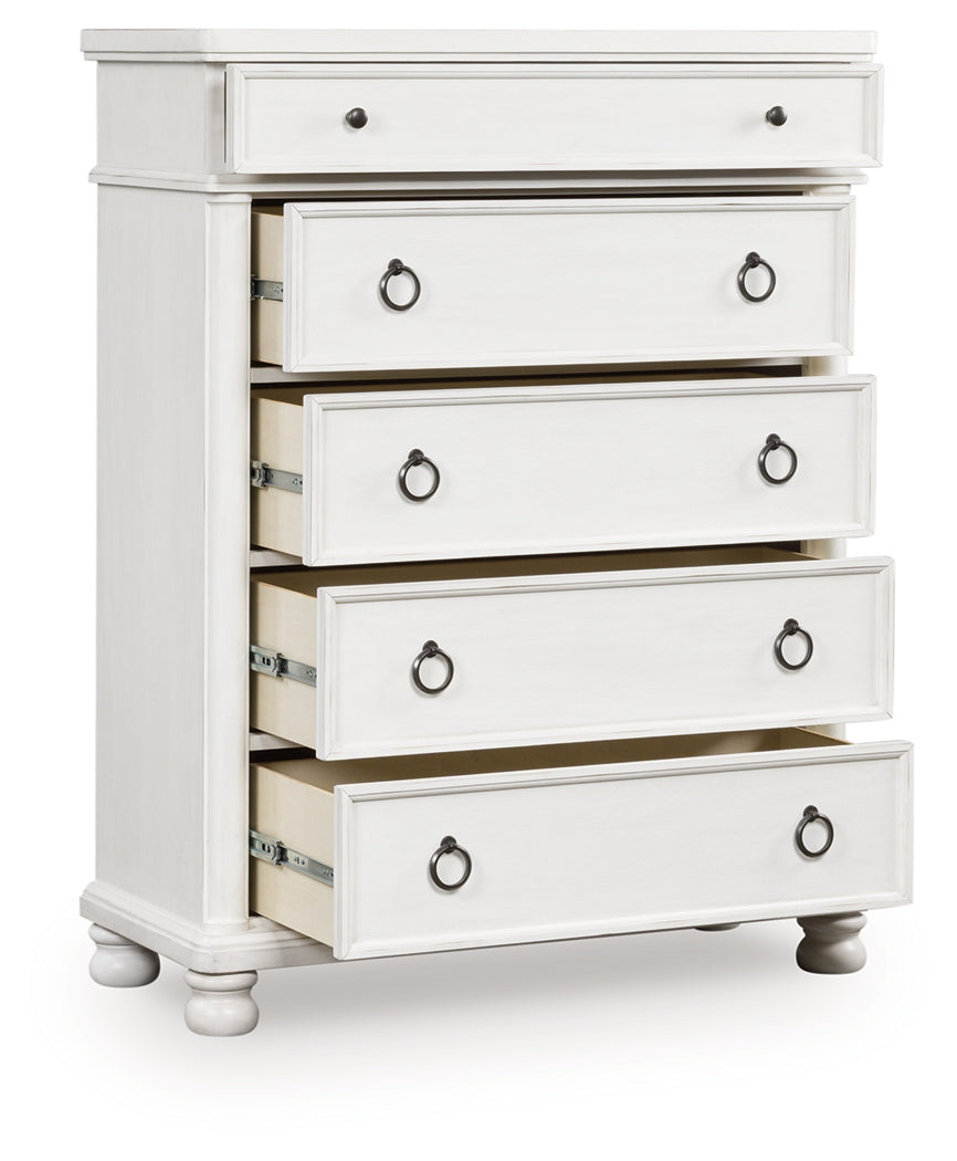 Rowlenstown Antique White Chest of Drawers - PCB823-46