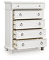 Rowlenstown Antique White Chest of Drawers - PCB823-46