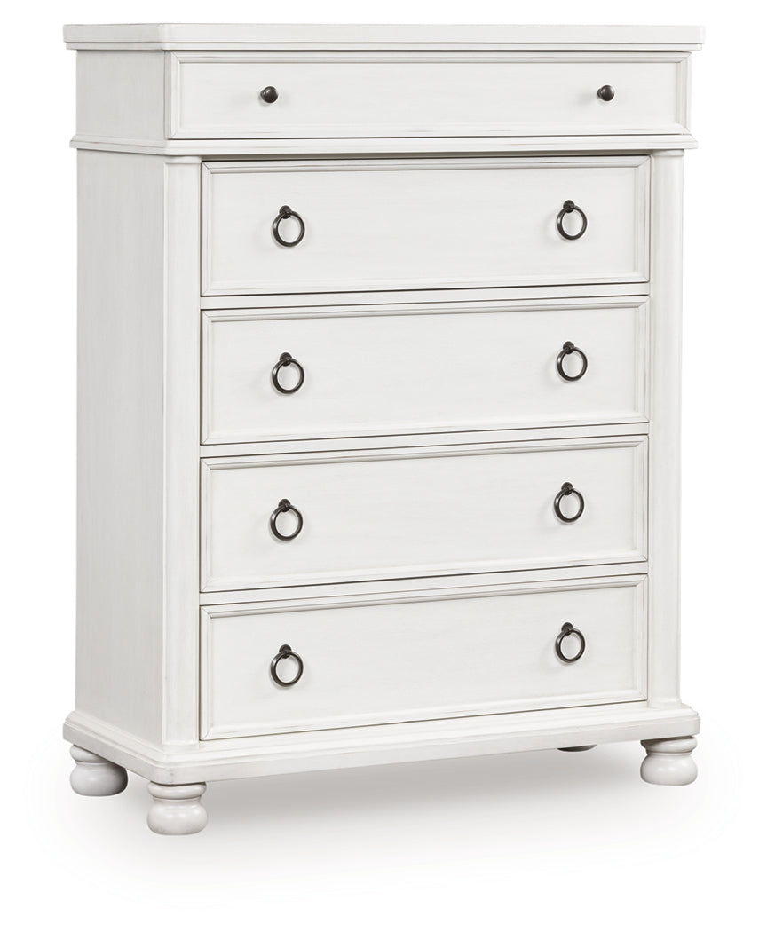 Rowlenstown Antique White Chest of Drawers - PCB823-46