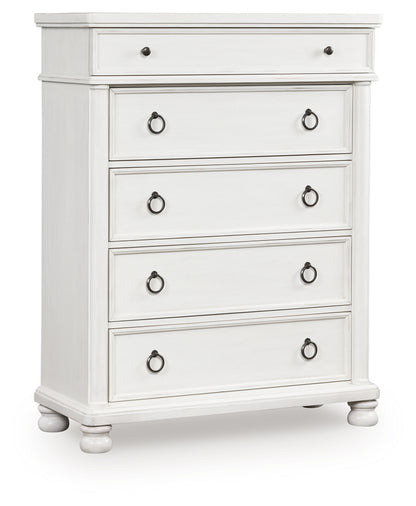Rowlenstown Antique White Chest of Drawers - PCB823-46