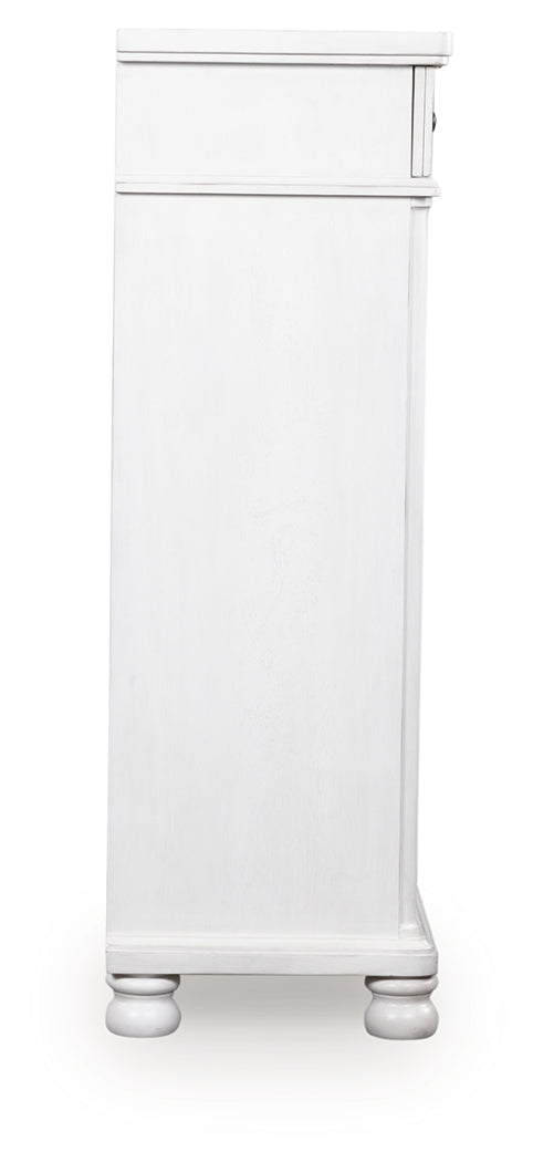 Rowlenstown Antique White Chest of Drawers - PCB823-46