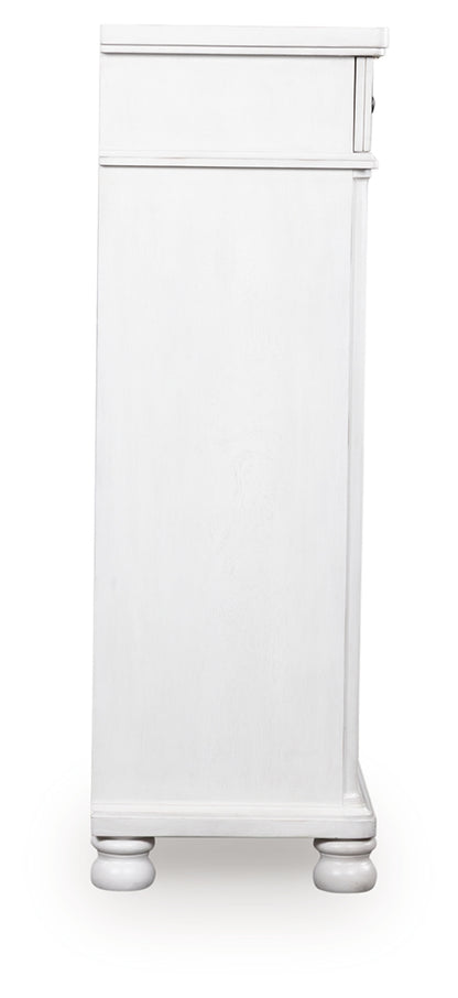 Rowlenstown Antique White Chest of Drawers - PCB823-46
