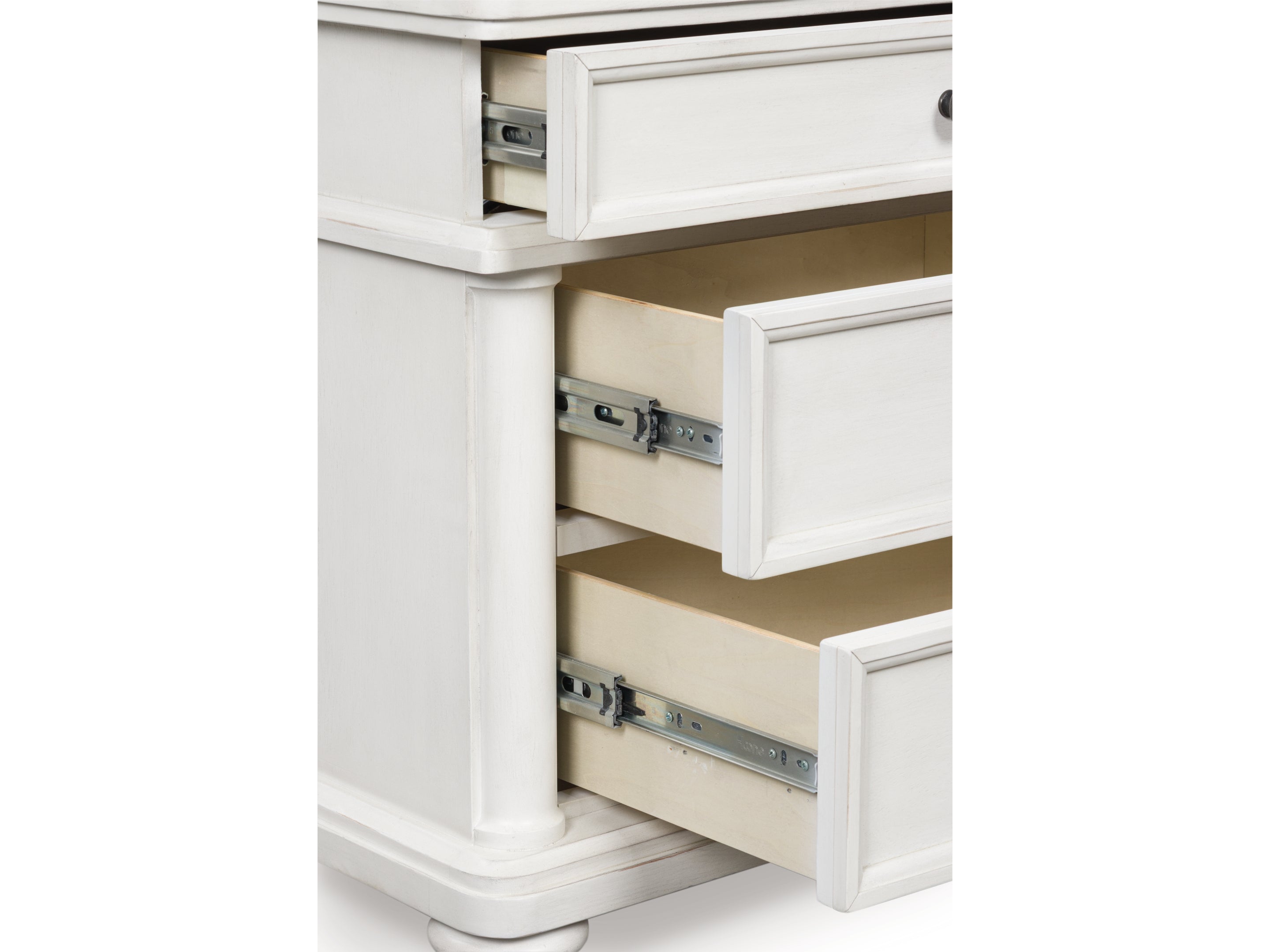 Rowlenstown Antique White Dresser and Mirror - PCB823B1