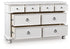 Rowlenstown Antique White Dresser - PCB823-31