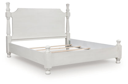 Rowlenstown Antique White King Poster Bed - PCB823B4