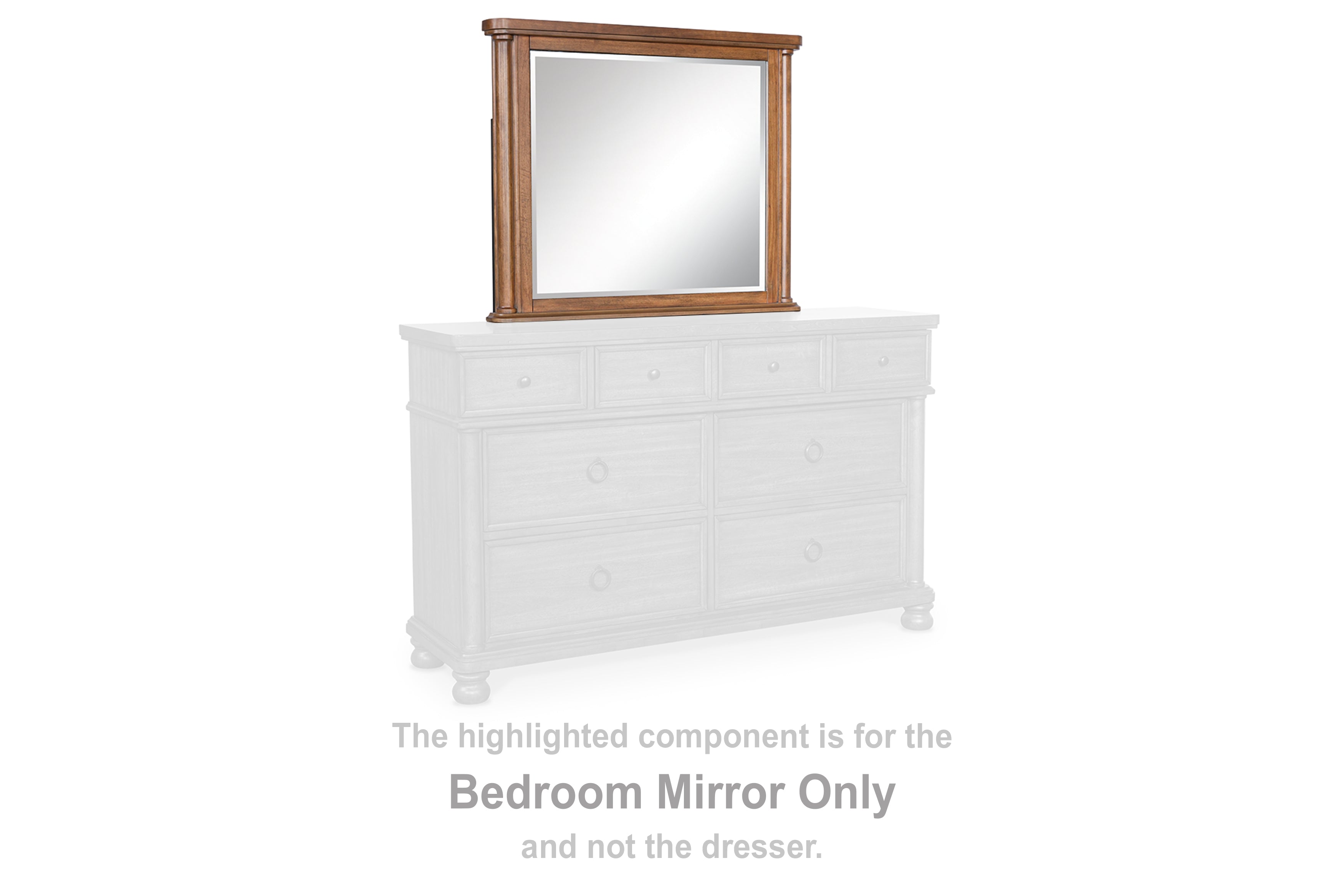 Rowlenstown Brown Bedroom Mirror - PCB824-36