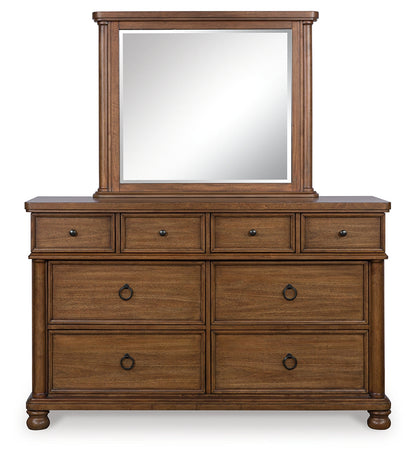 Rowlenstown Brown Dresser and Mirror - PCB824B1