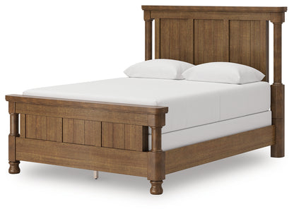 Rowlenstown Brown Queen Poster Bed - PCB824B2