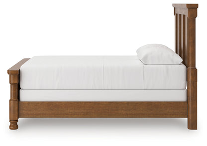 Rowlenstown Brown Queen Poster Bed - PCB824B2