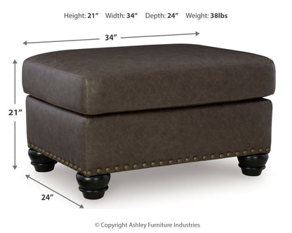 Roxmere Chair and Ottoman in Umber from Ashley - Luna Furniture