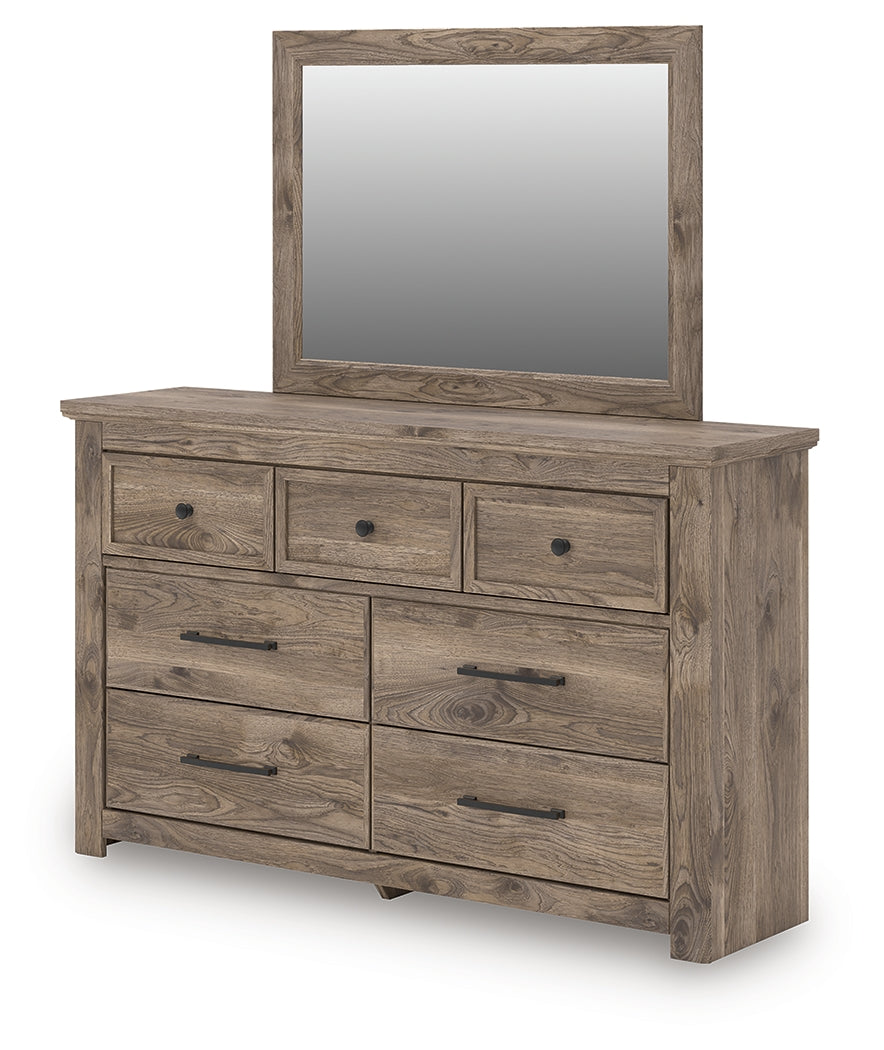 Rusticott Brown Dresser and Mirror - PCB2260B1