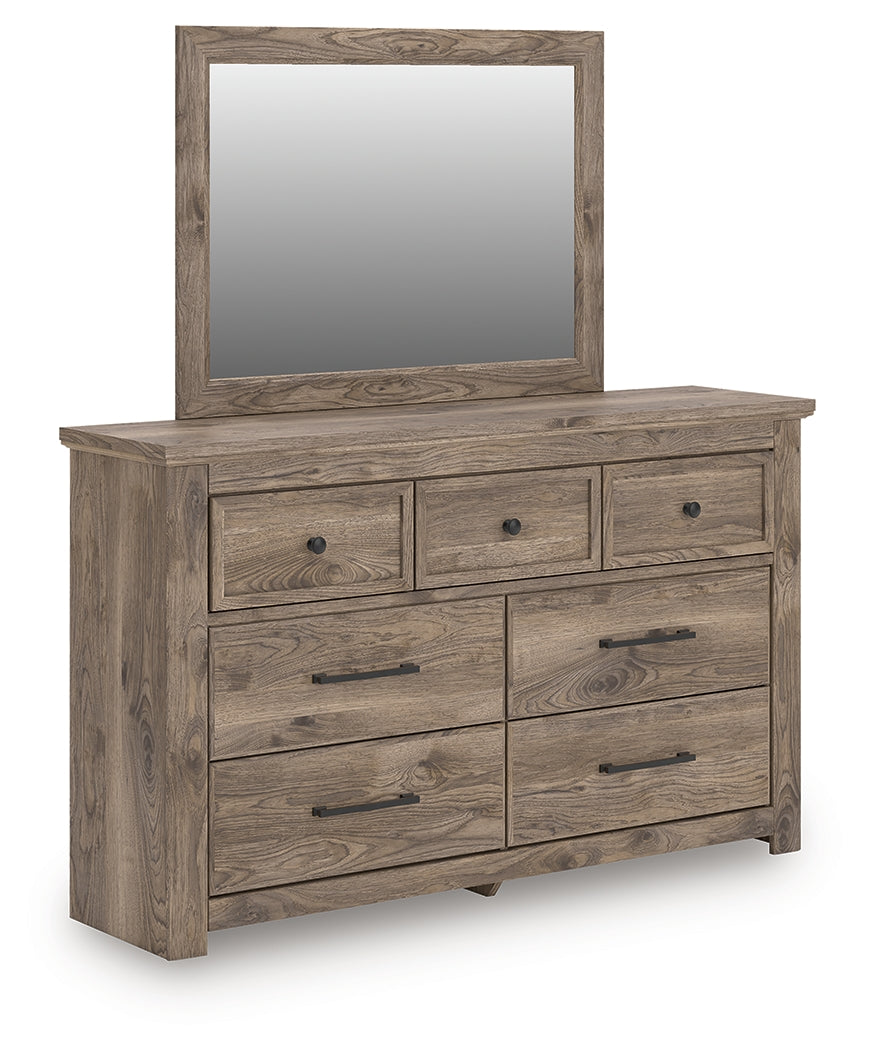 Rusticott Brown Dresser and Mirror - PCB2260B1