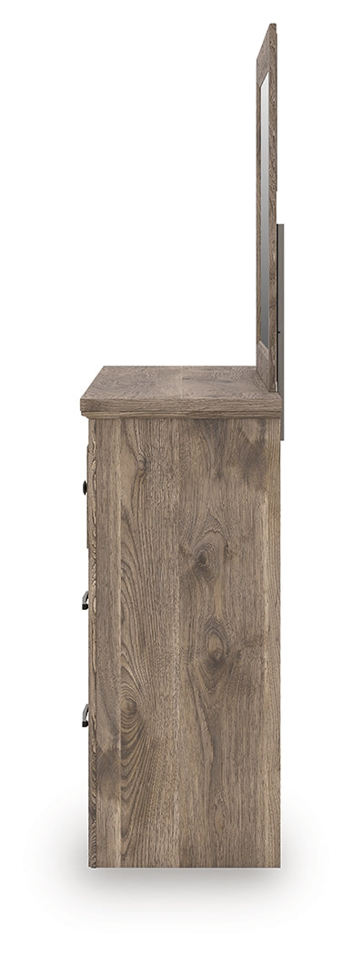 Rusticott Brown Dresser and Mirror - PCB2260B1