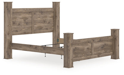 Rusticott Brown King Poster Bed - PCB2260B7
