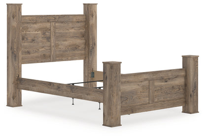 Rusticott Brown Queen Poster Bed - PCB2260B4