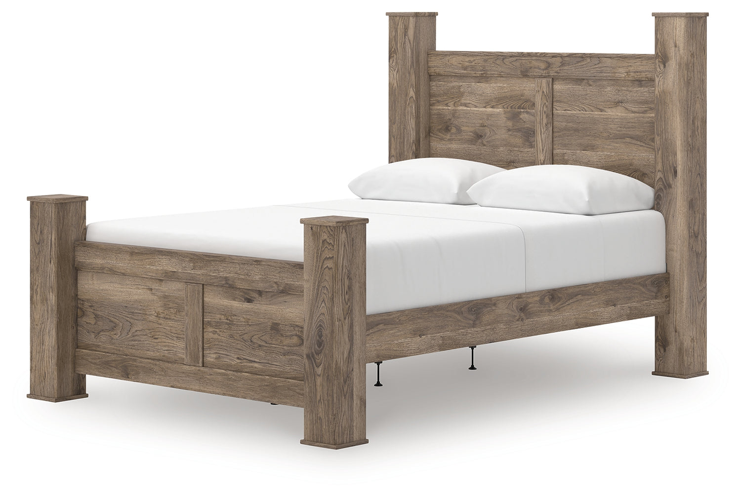 Rusticott Brown Queen Poster Bed - PCB2260B4
