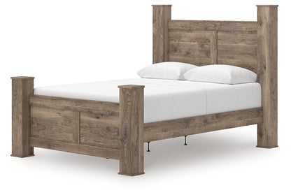 Rusticott Brown Queen Poster Bed - PCB2260B4