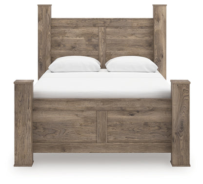 Rusticott Brown Queen Poster Bed - PCB2260B4
