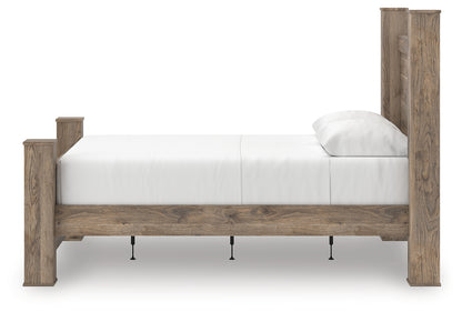 Rusticott Brown Queen Poster Bed - PCB2260B4