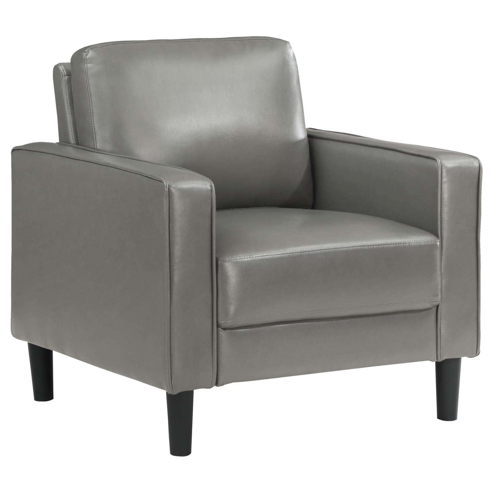 Ruth Gray 3-Piece Upholstered Track Arm Faux Leather Sofa Set from Coaster - Luna Furniture