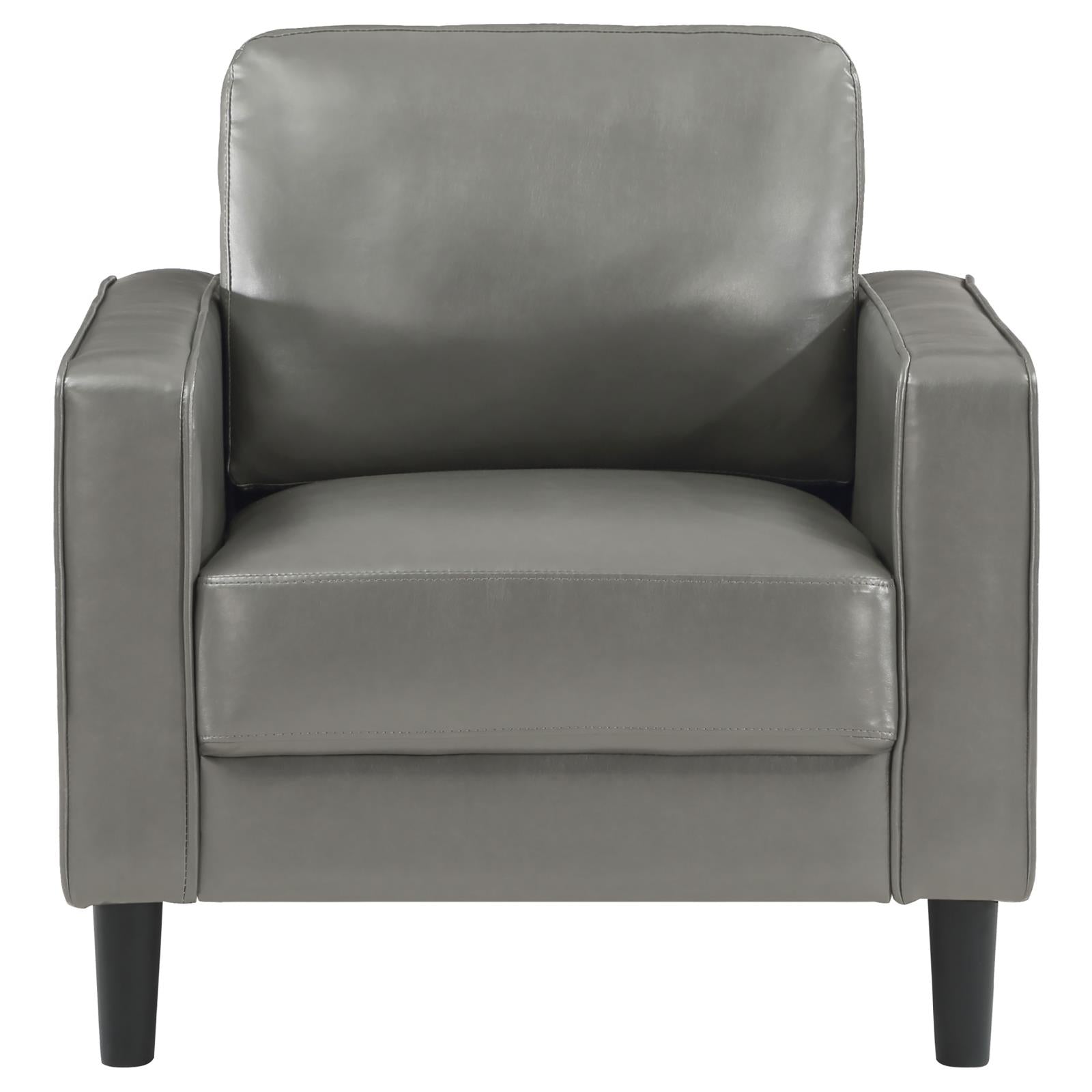Ruth Gray 3-Piece Upholstered Track Arm Faux Leather Sofa Set from Coaster - Luna Furniture