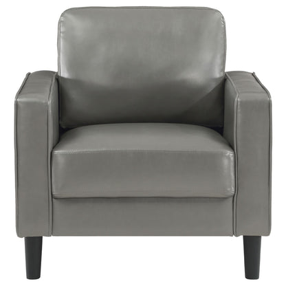 Ruth Gray 3-Piece Upholstered Track Arm Faux Leather Sofa Set from Coaster - Luna Furniture
