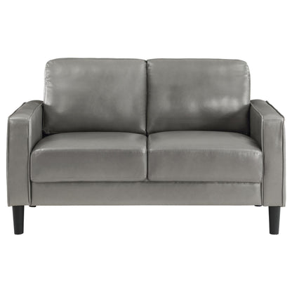 Ruth Gray 3-Piece Upholstered Track Arm Faux Leather Sofa Set from Coaster - Luna Furniture