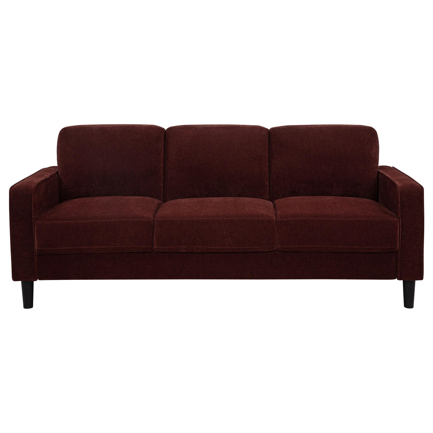 Ruth 77-inch Fabric Upholstered Track Arm Sofa Rust Red - 511211