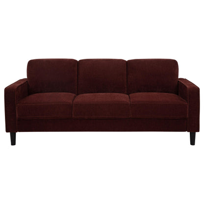Ruth 77-inch Fabric Upholstered Track Arm Sofa Rust Red - 511211